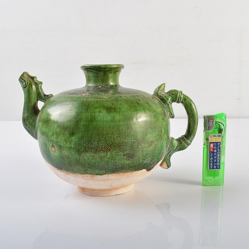 中国 遼三彩 花文 執壷 水注 M 3908 中国 遼三彩